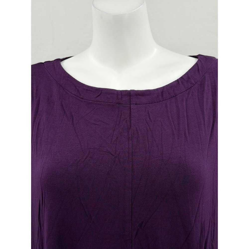J Jill Top Women 2X Purple Wearever Collection Long Sleeve Stretch Travel Staple - Picture 2 of 10